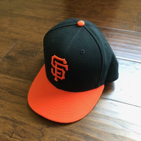 New Era Other - New Era 59 Fifty San Francisco Giants baseball cap hat 7.5 7 1/2 black orange